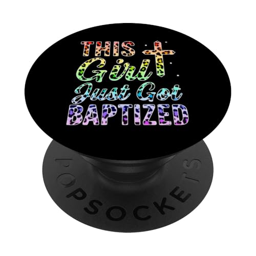 Christliche Kommunion mit Aufschrift "Taufe This Girl Just Got Baptized Christliche Kommunion" PopSockets Klebender PopGrip Christliche Kommunion mit Aufschrift "Taufe This Girl Just Got Baptized Christliche Kommunion" PopSockets Klebender PopGrip von Christian Religious 1st Communion Outfits