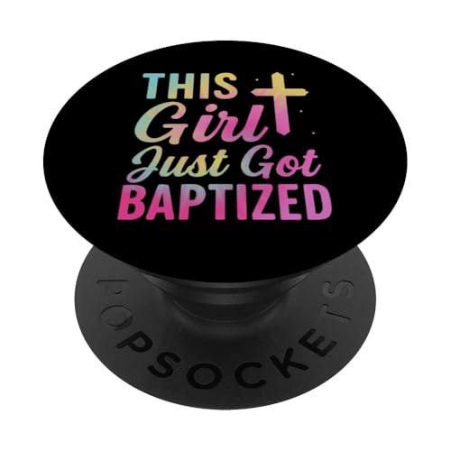 Christliche Kommunion mit Aufschrift "Taufe This Girl Just Got Baptized Christliche Kommunion" PopSockets Klebender PopGrip Christliche Kommunion mit Aufschrift "Taufe This Girl Just Got Baptized Christliche Kommunion" PopSockets Klebender PopGrip von Christian Religious 1st Communion Outfits