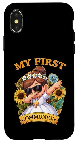 My First Communion Girls Dabbing 1st Religious Sakrament Hülle für iPhone X/XS My First Communion Girls Dabbing 1st Religious Sakrament Hülle für iPhone X/XS von Christian Religious 1st Communion Outfits