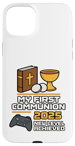 My First Communion Jungen Mädchen Gamer 1st Religious Sakrament Hülle für iPhone 15 Plus My First Communion Jungen Mädchen Gamer 1st Religious Sakrament Hülle für iPhone 15 Plus von Christian Religious 1st Communion Outfits