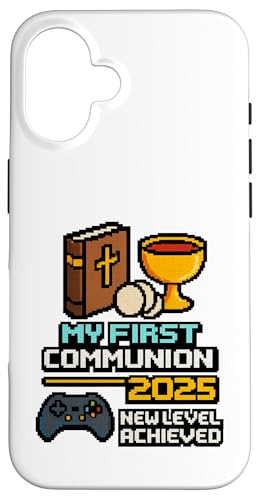 My First Communion Jungen Mädchen Gamer 1st Religious Sakrament Hülle für iPhone 16 My First Communion Jungen Mädchen Gamer 1st Religious Sakrament Hülle für iPhone 16 von Christian Religious 1st Communion Outfits