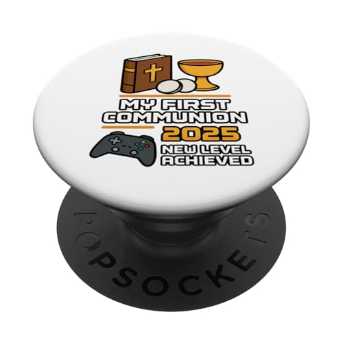 My First Communion Jungen Mädchen Gamer 1st Religious Sakrament PopSockets Klebender PopGrip My First Communion Jungen Mädchen Gamer 1st Religious Sakrament PopSockets Klebender PopGrip von Christian Religious 1st Communion Outfits