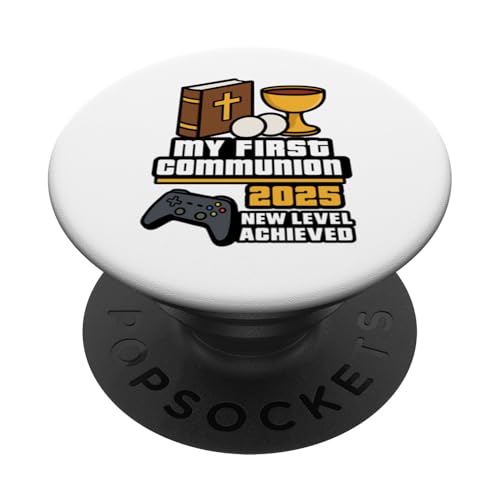 My First Communion Jungen Mädchen Gamer 1st Religious Sakrament PopSockets Klebender PopGrip My First Communion Jungen Mädchen Gamer 1st Religious Sakrament PopSockets Klebender PopGrip von Christian Religious 1st Communion Outfits