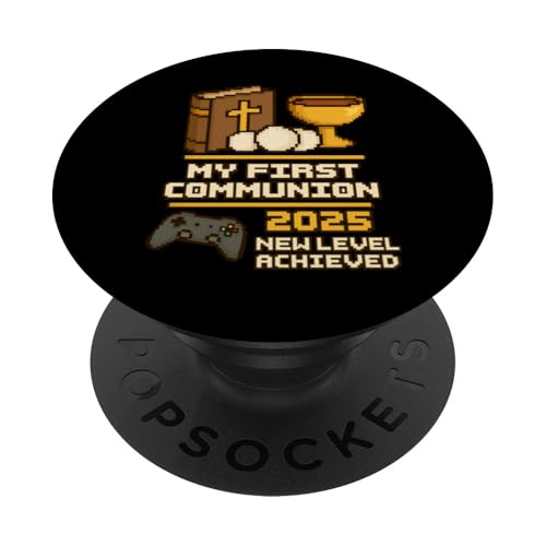 My First Communion Jungen Mädchen Gamer 1st Religious Sakrament PopSockets Klebender PopGrip My First Communion Jungen Mädchen Gamer 1st Religious Sakrament PopSockets Klebender PopGrip von Christian Religious 1st Communion Outfits