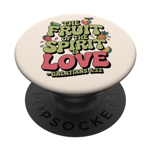 Fruit of the Spirit Galater Christian Retro Bibelvers PopSockets Klebender PopGrip Fruit of the Spirit Galater Christian Retro Bibelvers PopSockets Klebender PopGrip von Christian Scripture Quote Retro Advertisement