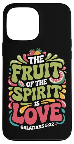 Fruit of the Spirit Galatians 5:22 Zitat Retro Bibelvers Hülle für iPhone 13 Pro Max von Christian Scripture Quote Retro Advertisement