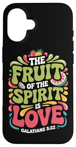 Fruit of the Spirit Galatians 5:22 Zitat Retro Bibelvers Hülle für iPhone 16 von Christian Scripture Quote Retro Advertisement