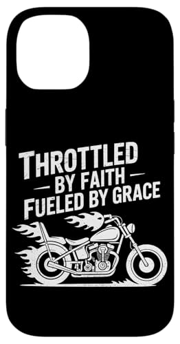 Christliche Biker Throttled By Faith Fueled By Grace Hülle für iPhone 14 von Christliche Biker Glauben Motorradfahrer Hingabe