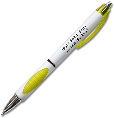 Christliche Geschenkideen °° Kugelschreiber Gott liebt dich so wie du bist (gelb) von Christliche Geschenkideen