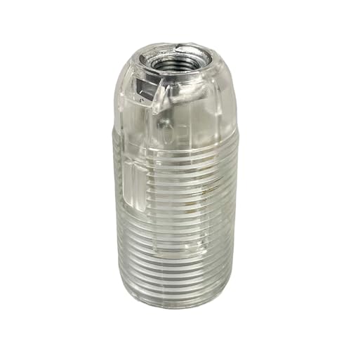 E14 Fassung transparent Thermoplast Gewindemantel + Rastkappe M10x1 Metall-Gewinde Lampenfassung für Glühlampe und LED E14 Fassung transparent Thermoplast Gewindemantel + Rastkappe M10x1 Metall-Gewinde Lampenfassung für Glühlampe und LED von Christoph Palme Leuchten