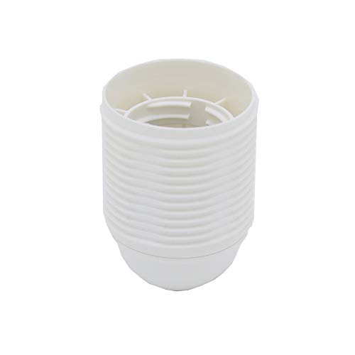 E27 Fassung Weiß M10x1 ISO-Feingewinde Thermoplast m. Gewindemantel für Glühlampen u. LED 3-teilig schraubar E27 Fassung Weiß M10x1 ISO-Feingewinde Thermoplast m. Gewindemantel für Glühlampen u. LED 3-teilig schraubar von Christoph Palme Leuchten