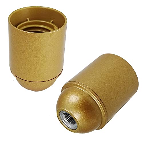 Fassung E27 Gold Glänzend mit Glattmantel und Schraubkappe ISO-Feingewinde DIN13-5 M10x1 Lampenfassung für Glühlampen und LED 3-teilig schraubbar Fassung E27 Gold Glänzend mit Glattmantel und Schraubkappe ISO-Feingewinde DIN13-5 M10x1 Lampenfassung für Glühlampen und LED 3-teilig schraubbar von Christoph Palme Leuchten