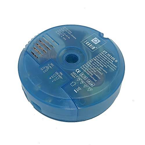 Halogen Trafo 35-105W 12V/230V Rundtrafo ET35105R für Halogenlampen Elektronischer Einbau Transformator d. 86mm H. 26mm Halogen Trafo 35-105W 12V/230V Rundtrafo ET35105R für Halogenlampen Elektronischer Einbau Transformator d. 86mm H. 26mm von Christoph Palme Leuchten