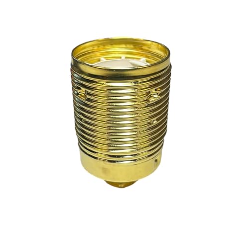 E27 Metall-Lampenfassung Gold 3-teilig ⌀ 40mm L.57mm | Mit M10x1 Feingewinde für Glühlampen & LEDs bis 200W E27 Metall-Lampenfassung Gold 3-teilig ⌀ 40mm L.57mm | Mit M10x1 Feingewinde für Glühlampen & LEDs bis 200W von Christoph Palme
