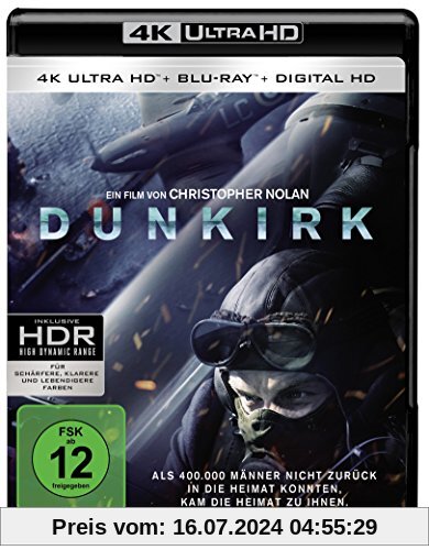 Dunkirk (4K Ultra HD + Blu-ray + Digital Ultraviolet) von Christopher Nolan