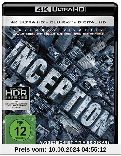 Inception (4K Ultra HD + 2D-Blu-ray) (2-Disc Version)  [Blu-ray] von Christopher Nolan