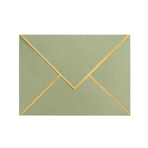 A7-Umschläge, V-Klappe, Folienbordüre, luxuriöse Versandtaschen für 12,7 x 17,8 cm Karten, für Hochzeiten, Einladungen, Babypartys, Fotos, Abschlussfeiern, Geburtstage, Brautpartys, 13,3 x 18,4 cm von Chriz.Z