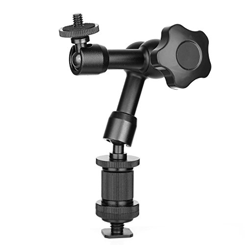 ChromLives 7" Magischer Arm Artikulieren Magischer Reibungsarm Einstellbare Blitzschuhhalterung 1/4 Zoll Stativschraube kompatibel mit DSLR-Kamera Rig LCD/DV-Monitor/Blitzlicht/Mikrofon von ChromLives