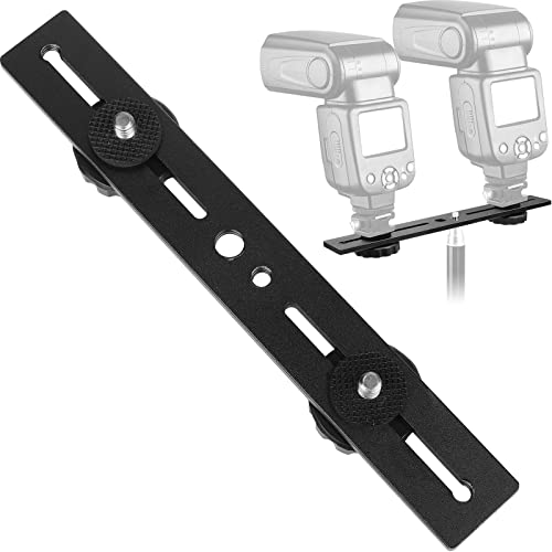 ChromLives Blitz Halterung Lang 20,3 cm Blitzschiene mit Blitzschuh Blitzverlängerung Stativhalterung 1/4 Zoll Dual Blitzschuh Halterung fur DSLR-Kamera Stativ Kamera ChromLives Blitz Halterung Lang 20,3 cm Blitzschiene mit Blitzschuh Blitzverlängerung Stativhalterung 1/4 Zoll Dual Blitzschuh Halterung fur DSLR-Kamera Stativ Kamera von ChromLives