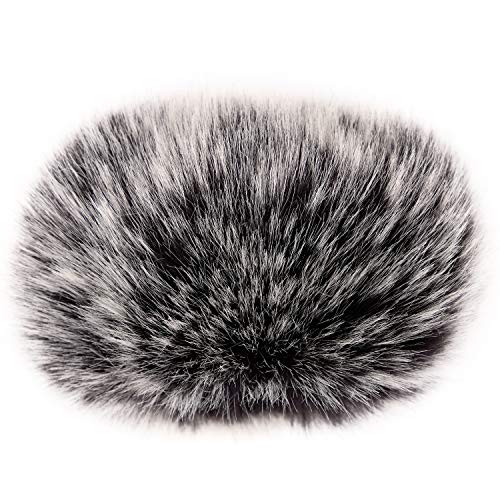 ChromLives Wind Muff Windschutzscheibe, Mikrofon Pelzige Windschutzscheibe im Freien 2,5 "x 40 mm (L x T) Mikrofon Windschutzscheibe Windschutzscheibe Kompatibel mit Zoom H1 Apogee Mic und mehr von ChromLives