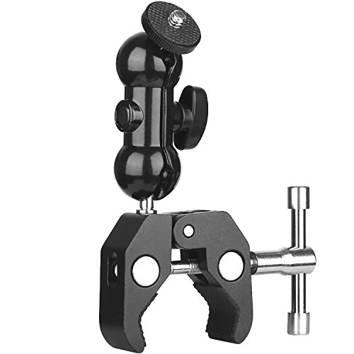 Stativ Klemme Super Clamp mit Mini Kugelkopf mit 1/4 3/8 Zoll Gewinde Adapter für Kameras, Flash Light, Stativ, LCD/DV Monitor, LED Lights Stativ Klemme Super Clamp mit Mini Kugelkopf mit 1/4 3/8 Zoll Gewinde Adapter für Kameras, Flash Light, Stativ, LCD/DV Monitor, LED Lights von ChromLives