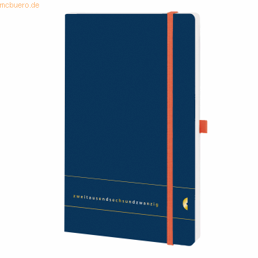 Chronoplan Buchkalender Origins A5 1 Woche/2 Seiten Ocean Blue Element von Chronoplan