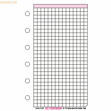 Chronoplan Formblätter kariert Mini VE=25 Blatt von Chronoplan
