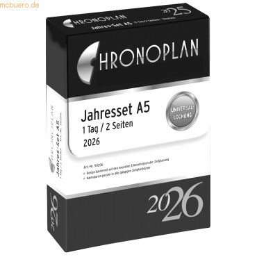 Chronoplan Jahres-Set A5 Kalendarium 2026 Anordnung in Spalten A5 weiß Chronoplan Jahres-Set A5 Kalendarium 2026 Anordnung in Spalten A5 weiß von Chronoplan