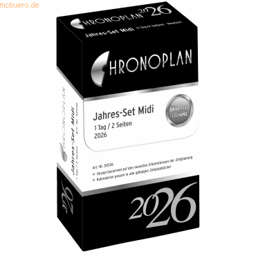 Chronoplan Jahres-Set Midi 1 Tag/1 Seite Kalendarium 2016 weiß Chronoplan Jahres-Set Midi 1 Tag/1 Seite Kalendarium 2016 weiß von Chronoplan