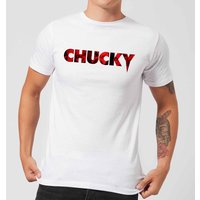 Chucky Logo  Herren T-Shirt - Weiß - 5XL von Chucky