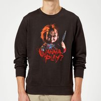 Chucky Wanna Play? Weihnachtspullover – Schwarz - M von Chucky