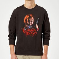 Chucky Wanna Play? Weihnachtspullover – Schwarz - XL von Chucky