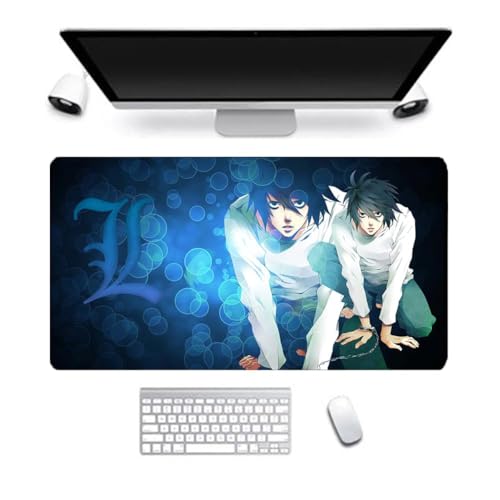 Chukamalilayi Death Note Mauspad, Anime-Mauspad, leicht, Yagami/L/Ryuuku, bedruckt, Gaming-Computer, Tastatur, Laptop-Matte, wasserabweisend, Mauspad für Büro, Studenten, Desktop (6, 80 x 30 cm) von Chukamalilayi