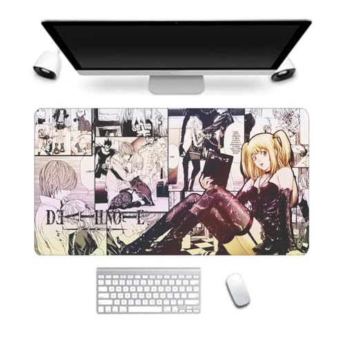 Chukamalilayi Death Note Mauspad, Anime-Mauspad, leicht, Yagami/L/Ryuuku, bedruckt, Gaming-Computer, Tastatur, Laptop-Matte, wasserabweisend, Mauspad für Büro, Studenten, Desktop (5, 80 x 30 cm) von Chukamalilayi