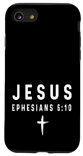 Epheser 6:10 6 10 Faith - God Jesus Religious Christian Hülle für iPhone SE (2020) / 7 / 8 von Church Bible Verses for Men Women Boys Girls by RJ