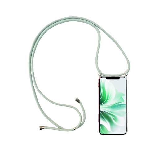 Chyinsist Handykette Handyhülle für Oppo Find X5 Pro mit Band - Transparent Handy-Kette Handy Hülle mit Kordel zum Umhängen Handyanhänger Halsband Lanyard Case (Grün, for Oppo Find X5 Pro) von Chyinsist