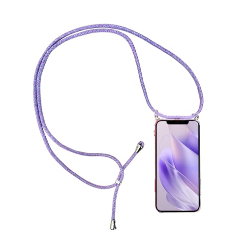 Handykette Handyhülle für Google Pixel 4A 5G mit Band - Transparent Handy-Kette Handy Hülle mit Kordel zum Umhängen Handyanhänger Halsband Lanyard Case (Lila, for Google Pixel 4A 5G) von Chyinsist