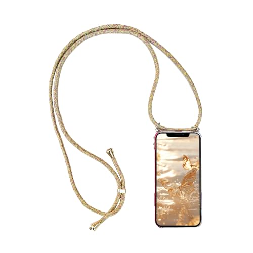 Handykette Handyhülle für Google Pixel 4A 5G mit Band - Transparent Handy-Kette Handy Hülle mit Kordel zum Umhängen Handyanhänger Halsband Lanyard Case (Rainbow, for Google Pixel 4A 5G) von Chyinsist