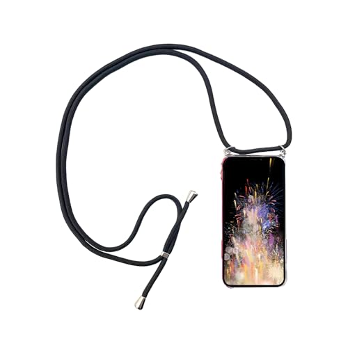 Handykette Handyhülle für Google Pixel 4A 5G mit Band - Transparent Handy-Kette Handy Hülle mit Kordel zum Umhängen Handyanhänger Halsband Lanyard Case (Schwarz, for Google Pixel 4A 5G) von Chyinsist