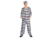 Häftlingskostüm (Hemd, Hose und Hut) - Einheitsgröße von Ciao