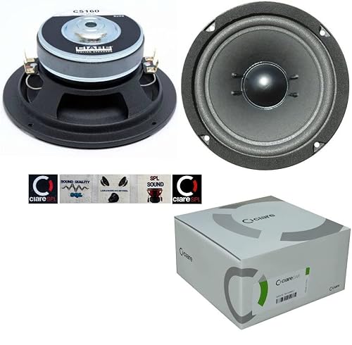 1 SUBWOOFER TIEFTON Lautsprecher CIARE CS160 VON 40 + 40 WATT RMS UND 120 + 120 WATT MAX VERDOPPELT VON 6,5" 16,50 cm 165 MM SUB WOOFER DVC Spule 4 + 4 OHM Boot AUCH FÜR TÜREN ES IST PORTIER CAR von Ciare