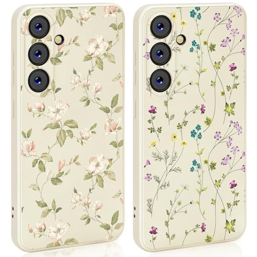 Ciciber Ttusy 2 Stück Handyhülle für Samsung Galaxy S25 Plus Hülle Silikon mit Muster Blumen Matte Case Stoßfest Dünn Ästhetik Frauen Mädchen Weich TPU Schutzhülle Tasche für Samsung S25 Plus Ciciber Ttusy 2 Stück Handyhülle für Samsung Galaxy S25 Plus Hülle Silikon mit Muster Blumen Matte Case Stoßfest Dünn Ästhetik Frauen Mädchen Weich TPU Schutzhülle Tasche für Samsung S25 Plus von Ciciber Ttusy