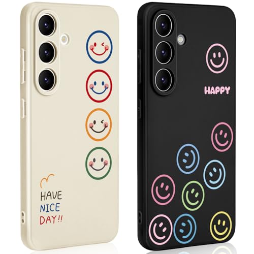 Ciciber Ttusy 2 Stück Handyhülle für Samsung Galaxy S25 Plus Hülle Silikon mit Muster Lächelndes Gesicht Matte Case Stoßfest Dünn Ästhetik Frauen Mädchen Weich Schutzhülle Tasche für Samsung S25 Plus Ciciber Ttusy 2 Stück Handyhülle für Samsung Galaxy S25 Plus Hülle Silikon mit Muster Lächelndes Gesicht Matte Case Stoßfest Dünn Ästhetik Frauen Mädchen Weich Schutzhülle Tasche für Samsung S25 Plus von Ciciber Ttusy