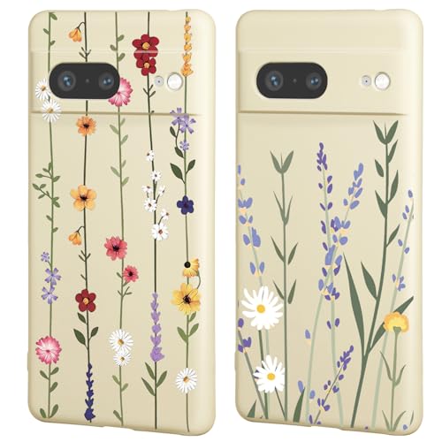 Ciciber Ttusy 2 Stück Hülle für Google Pixel 7 Handyhülle Silikon mit Muster Blumen Matte Case Stoßfest Dünn Ästhetik Frauen Mädchen Weich TPU Schutzhülle Tasche für Google Pixel 7,03 Ciciber Ttusy 2 Stück Hülle für Google Pixel 7 Handyhülle Silikon mit Muster Blumen Matte Case Stoßfest Dünn Ästhetik Frauen Mädchen Weich TPU Schutzhülle Tasche für Google Pixel 7,03 von Ciciber Ttusy