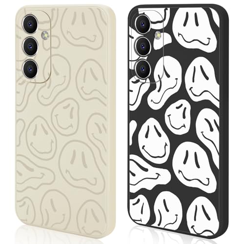 Ciciber Ttusy 2 Stück Hülle für Samsung Galaxy A55 5G Handyhülle Weiß Silikon mit Muster Lächelndes Gesicht Matte Case Stoßfest Dünn Ästhetik Frauen Mädchen Weich TPU Schutzhülle für Samsung A55 Ciciber Ttusy 2 Stück Hülle für Samsung Galaxy A55 5G Handyhülle Weiß Silikon mit Muster Lächelndes Gesicht Matte Case Stoßfest Dünn Ästhetik Frauen Mädchen Weich TPU Schutzhülle für Samsung A55 von Ciciber Ttusy