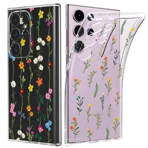 Ciciber Ttusy 2 Stück Hülle für Samsung Galaxy S22 Ultra, Transparent Handyhülle mit Muster Blumen Case Stoßfest Dünn Aesthetic Frauen Mädchen Weich Silikon Klar TPU Schutzhülle für Samsung S22 Ultra Ciciber Ttusy 2 Stück Hülle für Samsung Galaxy S22 Ultra, Transparent Handyhülle mit Muster Blumen Case Stoßfest Dünn Aesthetic Frauen Mädchen Weich Silikon Klar TPU Schutzhülle für Samsung S22 Ultra von Ciciber Ttusy