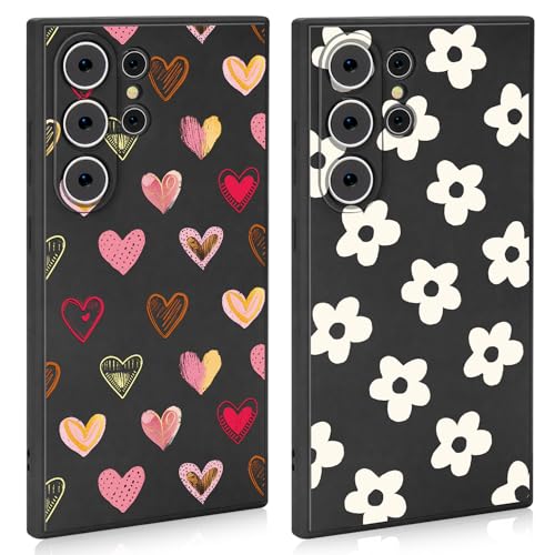 Ciciber Ttusy 2 Stück Hülle für Samsung Galaxy S22 Ultra Handyhülle Silikon mit Muster Blumen Herz Matte Case Stoßfest Dünn Ästhetik Frauen Mädchen Weich TPU Schutzhülle Tasche für Samsung S22 Ultra Ciciber Ttusy 2 Stück Hülle für Samsung Galaxy S22 Ultra Handyhülle Silikon mit Muster Blumen Herz Matte Case Stoßfest Dünn Ästhetik Frauen Mädchen Weich TPU Schutzhülle Tasche für Samsung S22 Ultra von Ciciber Ttusy