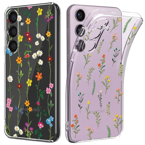 Ciciber Ttusy 2 Stück Hülle für Samsung Galaxy S23 FE, Transparent Handyhülle mit Muster Blumen Case Stoßfest Dünn Aesthetic Frauen Mädchen Weich Silikon Klar TPU Schutzhülle für Samsung S23 FE Ciciber Ttusy 2 Stück Hülle für Samsung Galaxy S23 FE, Transparent Handyhülle mit Muster Blumen Case Stoßfest Dünn Aesthetic Frauen Mädchen Weich Silikon Klar TPU Schutzhülle für Samsung S23 FE von Ciciber Ttusy