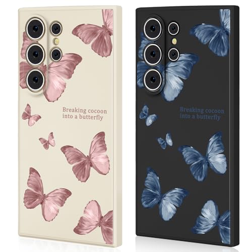 Ciciber Ttusy 2 Stück Hülle für Samsung Galaxy S23 Ultra Handyhülle Silikon mit Muster Schmetterling Case StoßUltrast Dünn Ästhetik Frauen Mädchen Weich TPU Schutzhülle für Samsung S23 Ultra Ciciber Ttusy 2 Stück Hülle für Samsung Galaxy S23 Ultra Handyhülle Silikon mit Muster Schmetterling Case StoßUltrast Dünn Ästhetik Frauen Mädchen Weich TPU Schutzhülle für Samsung S23 Ultra von Ciciber Ttusy
