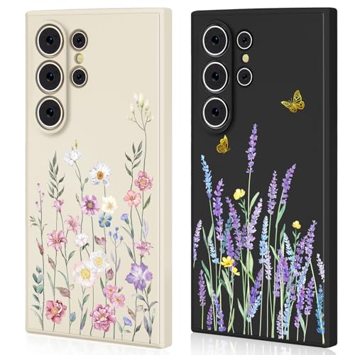 Ciciber Ttusy 2 Stück Hülle für Samsung Galaxy S23 Ultra Handyhülle Weiß Silikon mit Muster Blumen Case StoßUltrast Dünn Ästhetik Frauen Mädchen Weich TPU Schutzhülle Tasche für Samsung S23 Ultra Ciciber Ttusy 2 Stück Hülle für Samsung Galaxy S23 Ultra Handyhülle Weiß Silikon mit Muster Blumen Case StoßUltrast Dünn Ästhetik Frauen Mädchen Weich TPU Schutzhülle Tasche für Samsung S23 Ultra von Ciciber Ttusy